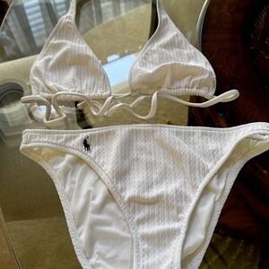 Vintage Ralph Lauren Polo White Bikini Set